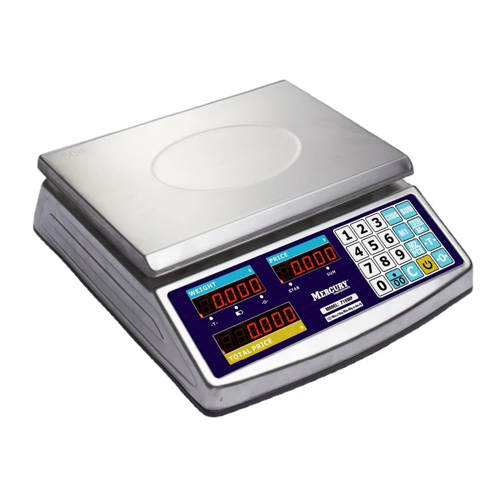 Newly  MERC MUSSEL WATER PROOF  Price Computing Scale Digital Weighing Scale for Supermarket