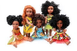 Новое поступление 2022, пластиковые игрушки для девочек, куклы, подарок для детей, набор кукол, красивое платье, 14 дюймов, черные модные куклы