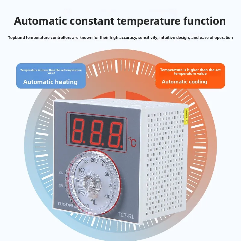 TUOBANG Digital Thermostat TC7-D/TC7-R Dial Code Pointer Type OEM/ODM Industrial Temperature Controller 1C Resolution High Data