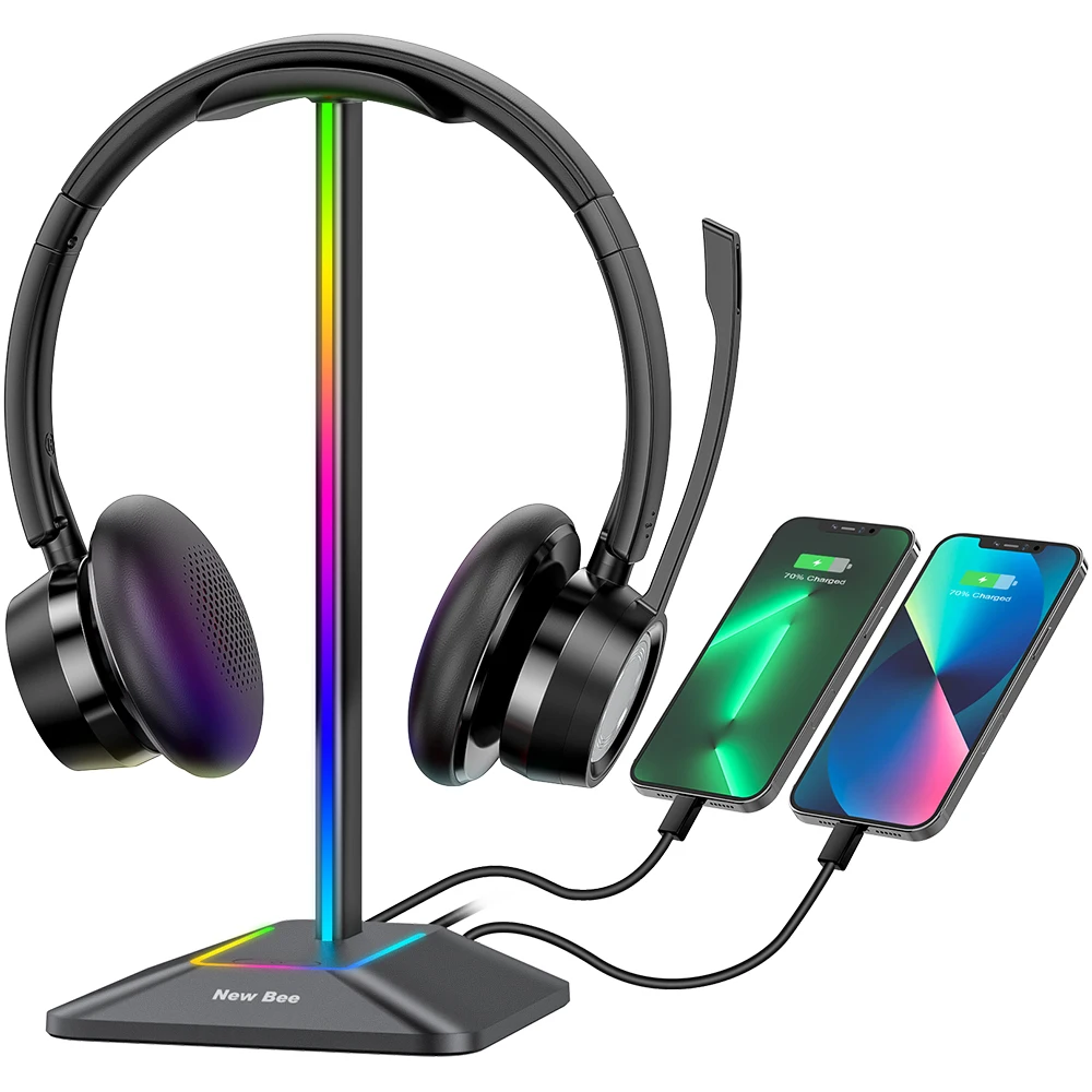 New Bee NB-Z8 RGB Gaming Headset Stand Earphone Holder
