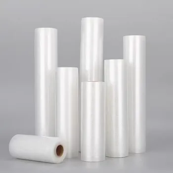 Kitchen Accessories Plastic Packaging Mylar Bag PA/PE Vacuum Sealer Bag Rolls Black Food Embossed Textured Storage Bags