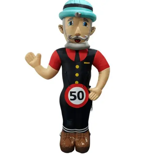 Customized Popular PVC/Oxford Cloth Inflatable Abraham Classic 2/2.5/3/4/6mH Inflatable Abraham Model with Blower to Netherlands