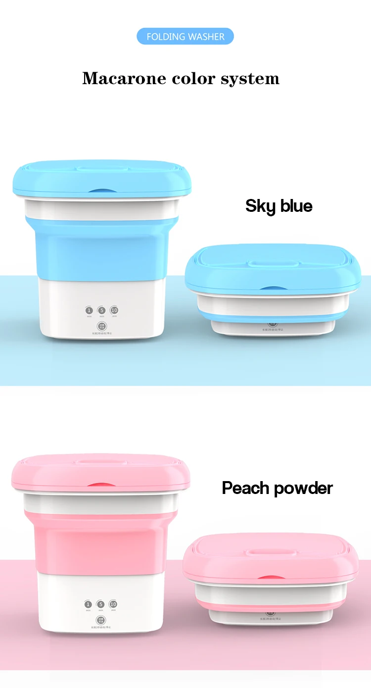 2021 Folding Small Automatic Washing Machine Portable Washing Machine