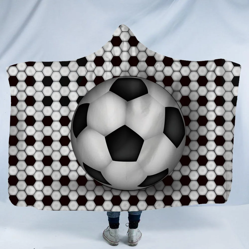 football hooded blanket