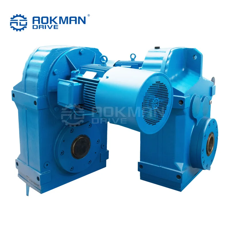 F Series High Power Solid Shaft Gearbox 80:1 Speed Reducer with Helical Gearing Arrangement Customizable Cast Iron Material