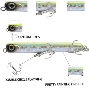 Wholesale 60mm Hard Plastic Fishing Bait 4.8g Sinking Pencil Lures for Perch Bass Pike Carp for River & Sea Fishing – Pencil – view 5