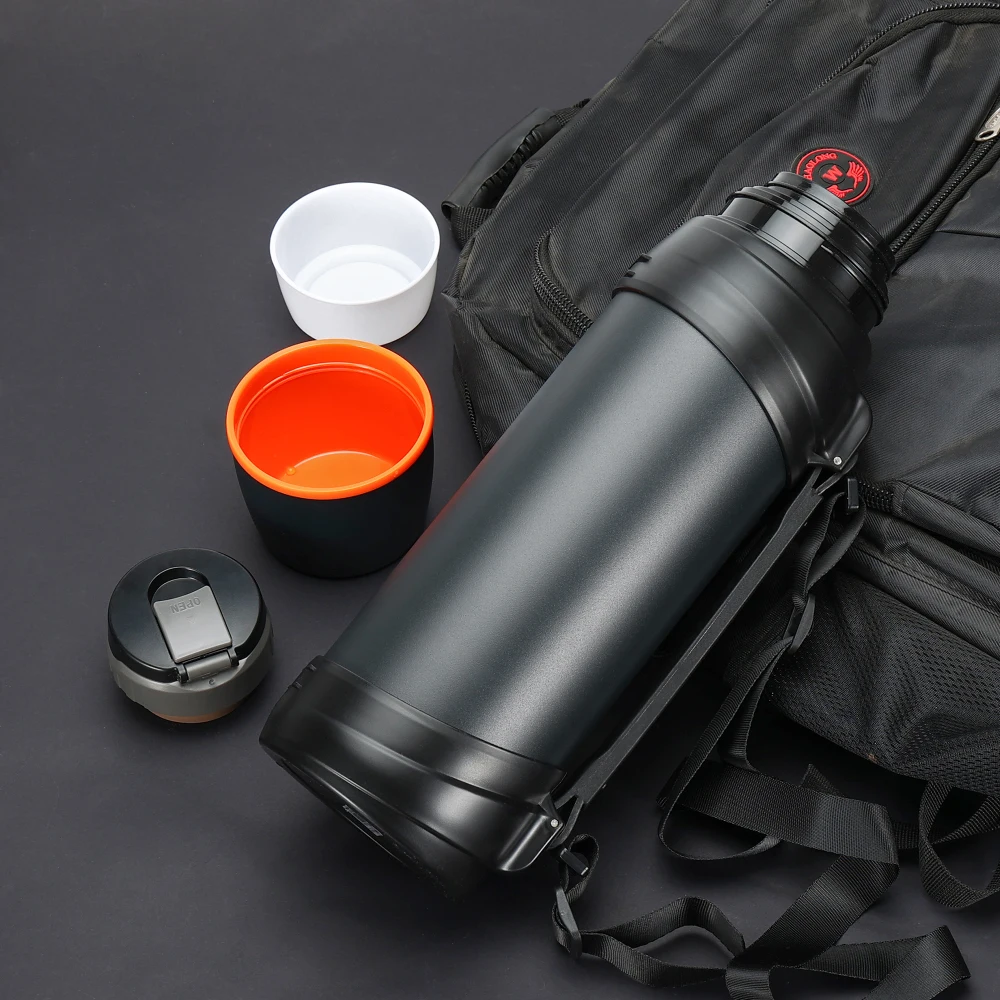 500l Insulated Thermos Bottle With 2 Extra Cups Stainless Steel