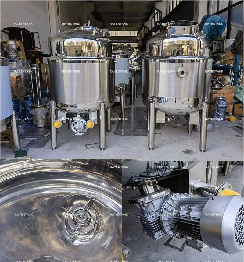 200l 1000l Aseptic Mixer Tank Stirrer Tank Stainless