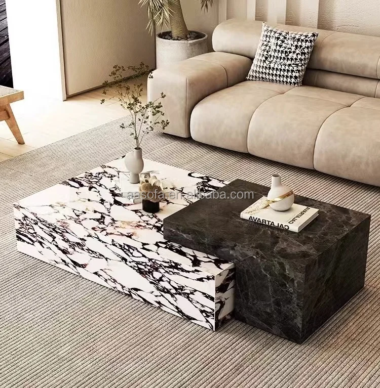 Homemade Natural Stone Marble Plinth Center Coffee Table Home Furniture ...