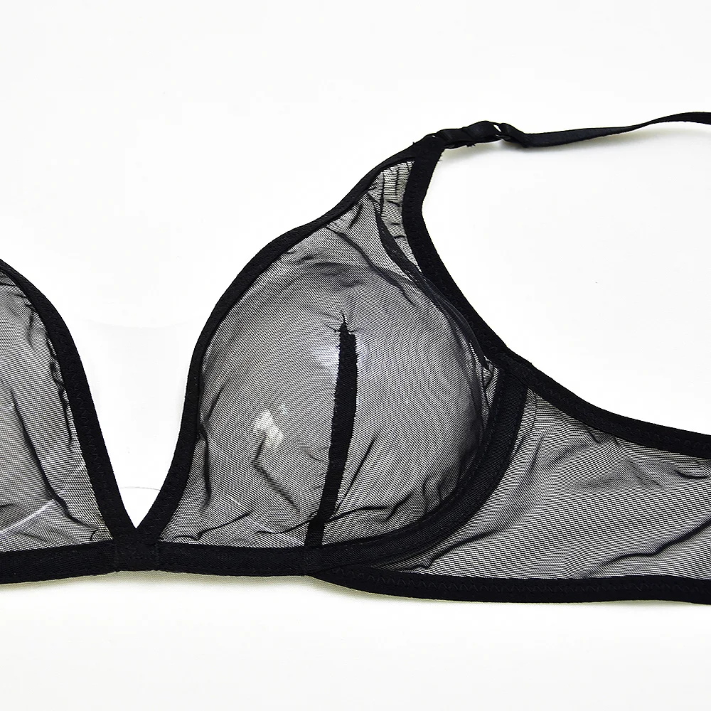 Women Bra Brief Set Transparent Intimate Design Mesh Underwire Sexy Girls Lingerie Bra and Panty Underwear Set