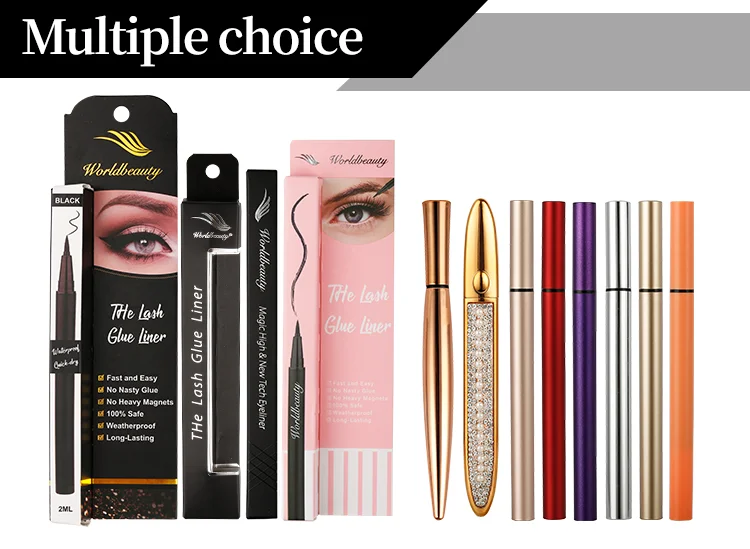 Worldbeauty 2 In 1 Eyeliner Best Waterproof Self Adhesive Magic