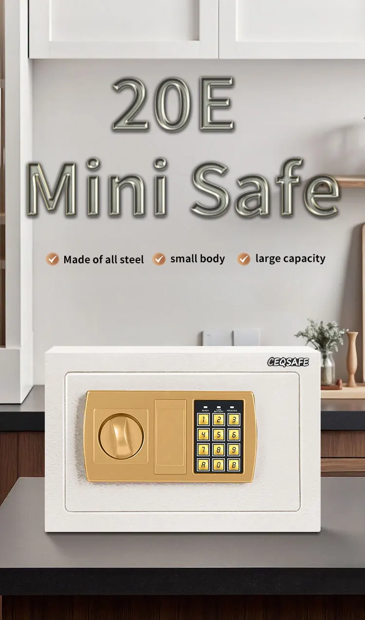 CEQSAFE Digital Safe Box Steel Safes Money Bank Small Household Password Key Safety Security Box supplier