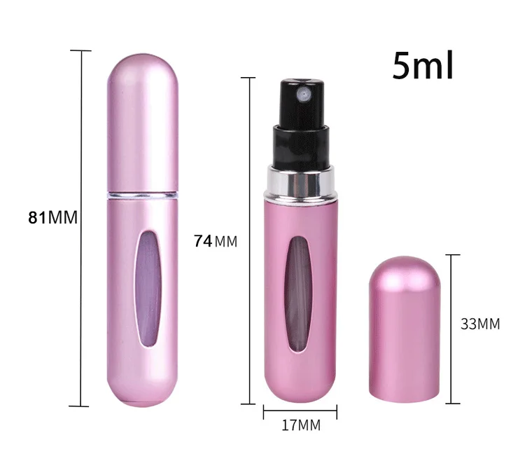 Mini Pocket Size Refillable Perfume Atomiser 5ml 8ml Round Portable