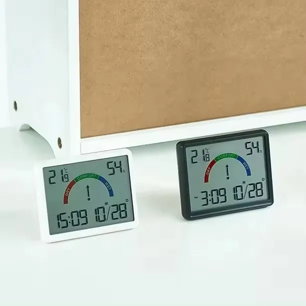 Durable in Use Hot Sale Large Screen Date Temperature Humidity Display Magnetic Big LCD Screen Digital Clock