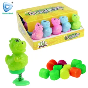 Hot Selling Supplier Spring Bounce Animal Dinosaur Toys With Candy