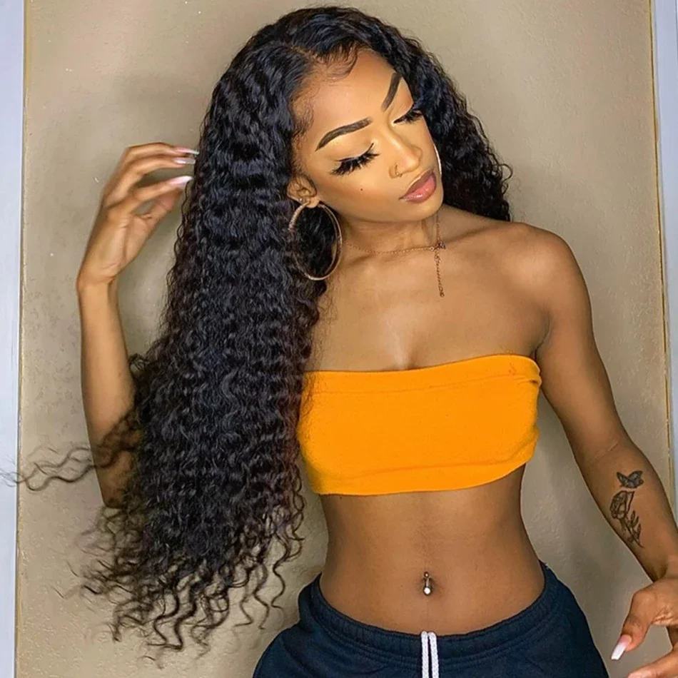 Brazil Emberi Hajcsomagok Víz Hullámos Hajszövés Göndör Mély Remy Hajhosszabbítás_voghion.com