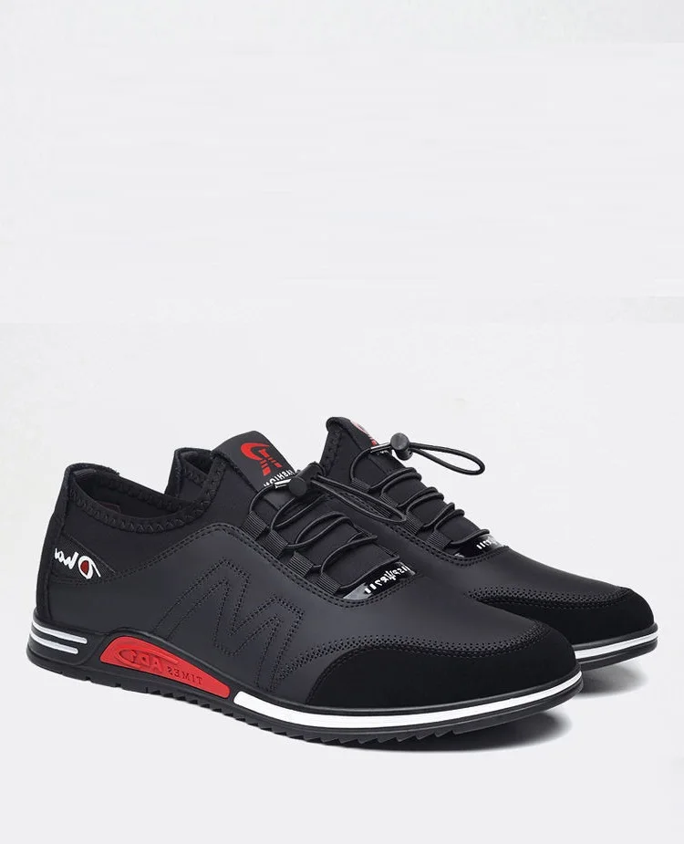 Hot 2023 Men's Sports Casual Leather Shoes Korean Version Comfortable