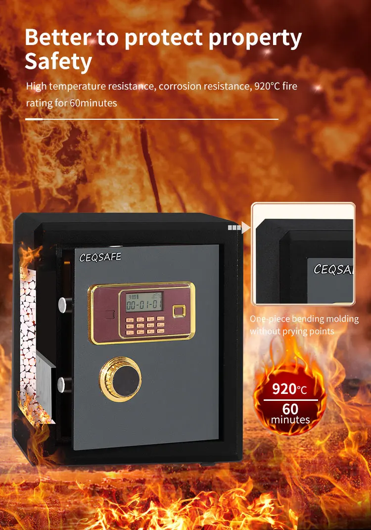 CEQSAFE American High Security Electric Digital Lock Home Fireproof Safe Box details