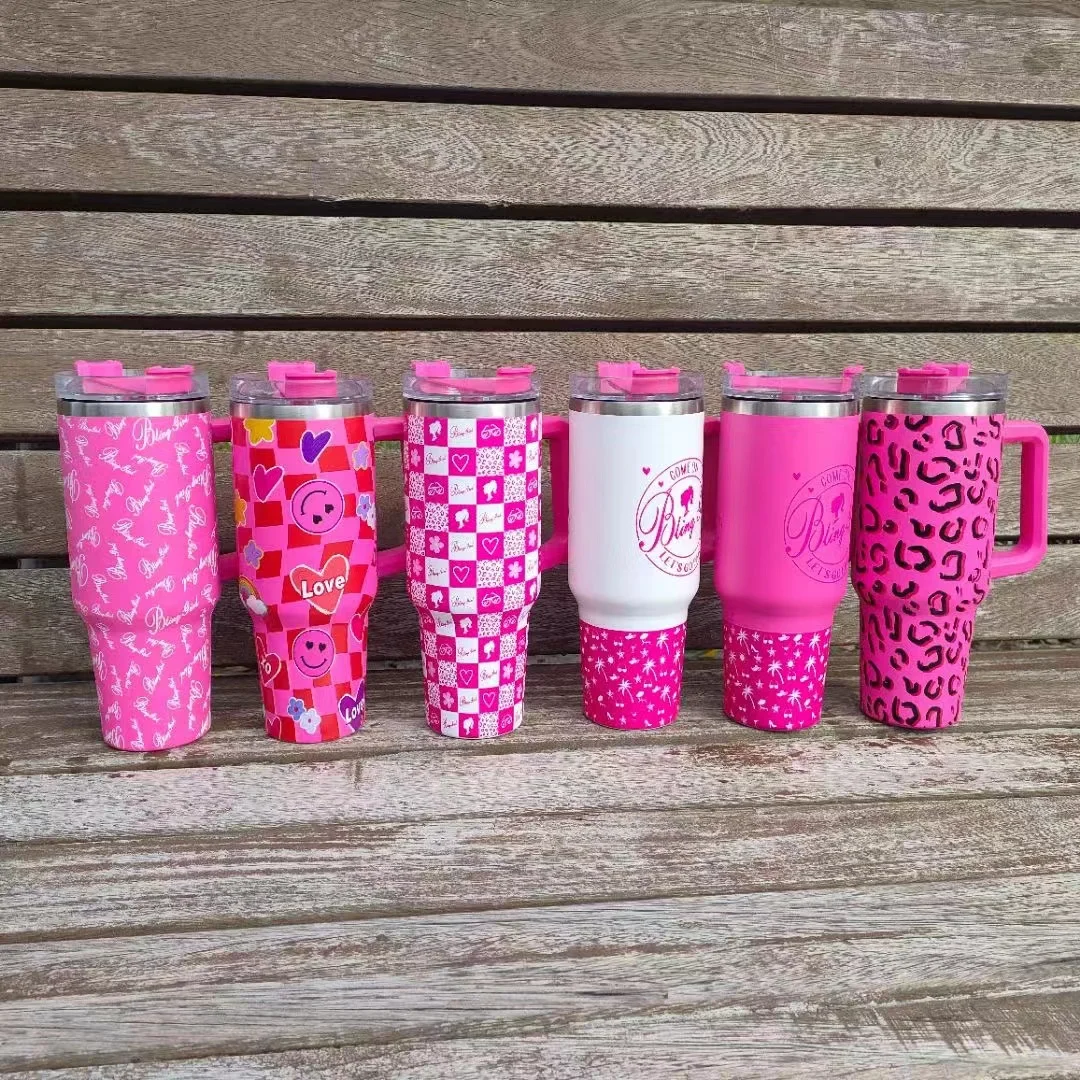 Wholesale 40oz Hot Pink Leopard Print Valentine's Day Tumblers Love ...