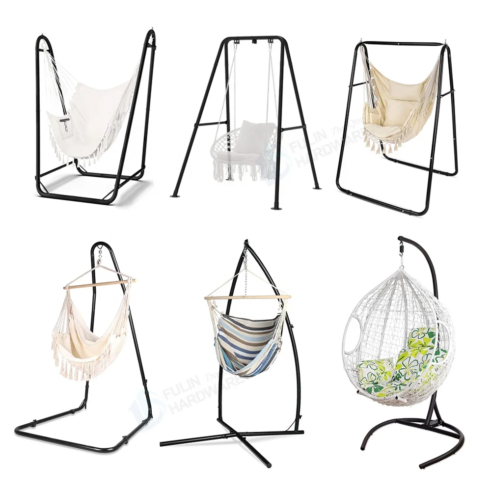 Подвесное кресло-гамак стальная металлическая подставка для гамака черная железная Подвесная улицы и дома