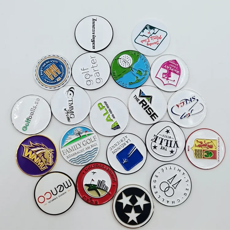 Custom Golf Ball Marker 24mm 25mm  Blank Disc Golf Cheap Golf Ball Markers supplier