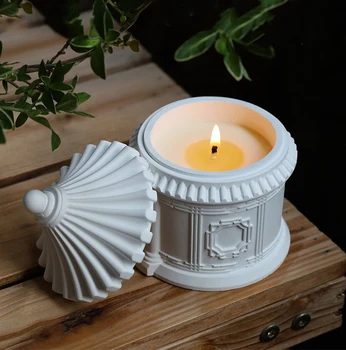 Wholesale Custom Modern Luxury White Gypsum Aroma Candles Cup With ...