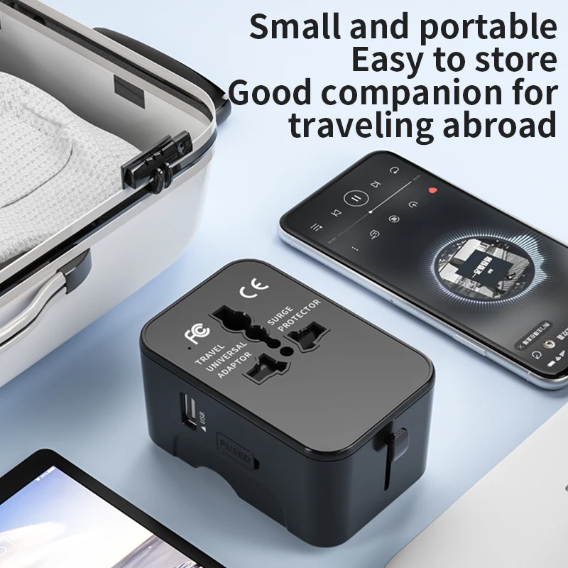 Multiple Protections, Rest Assured to Single Port Max Output 3.4A  Universal Travel Adapter