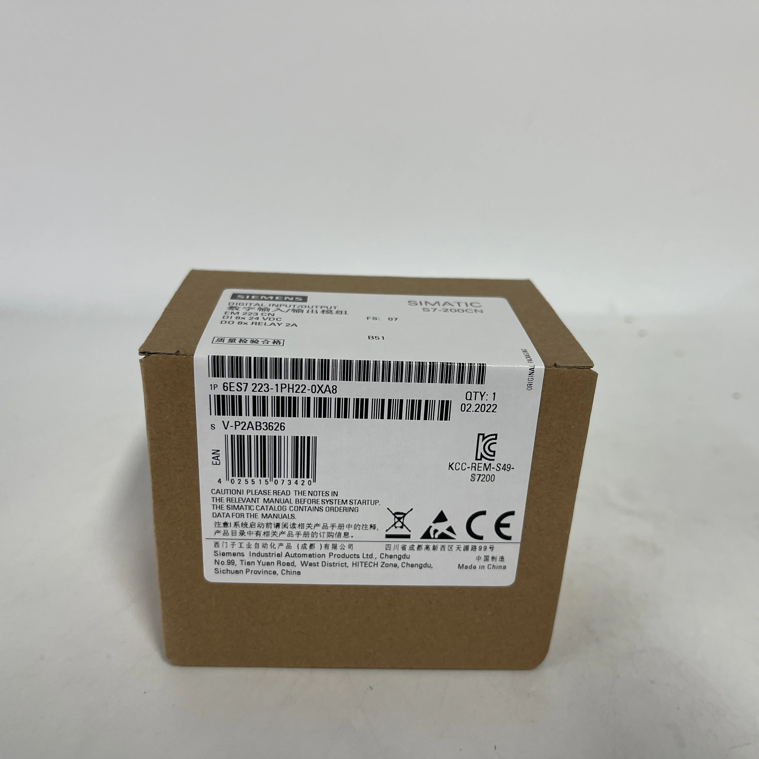 Siemens Digital Input/Output PLC Module 6ES7223-1PH22-0XA8 Siemens Digital Input/Output PLC Module 6ES7223-1PH22-0XA8