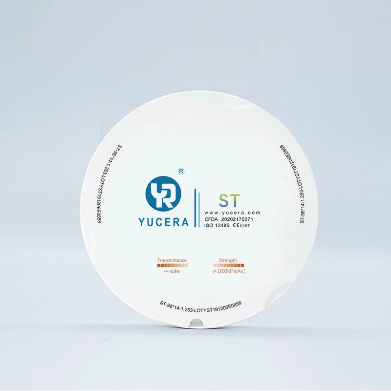 Yucera CE Approved Dental Materials ST White Zirconia Ceramic Block Zirconio Dental Zirconias Blocked