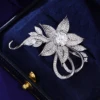 10k gold moissanite diamond  Brooch