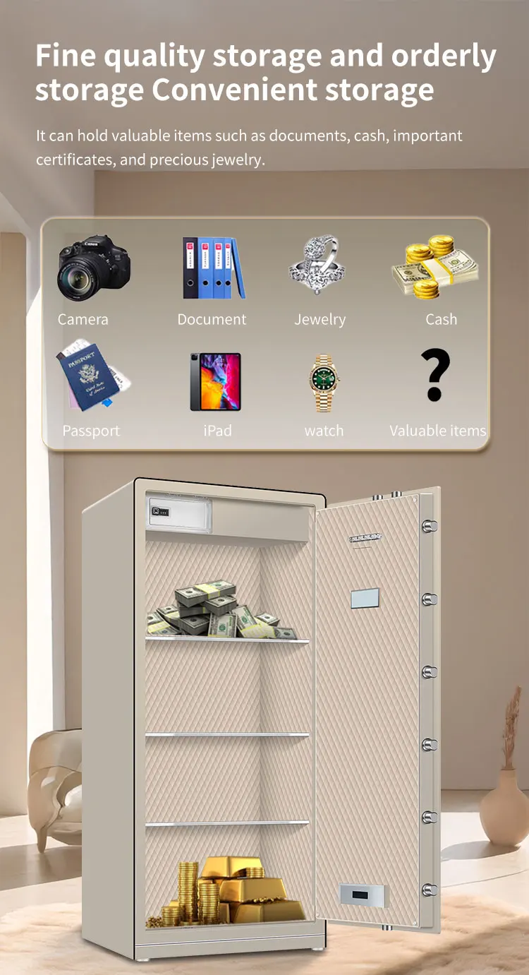 CEQSAFE Security Digital Electronic Safe Box Steel Household Safe with Fingerprint Lock for Home Storage factory