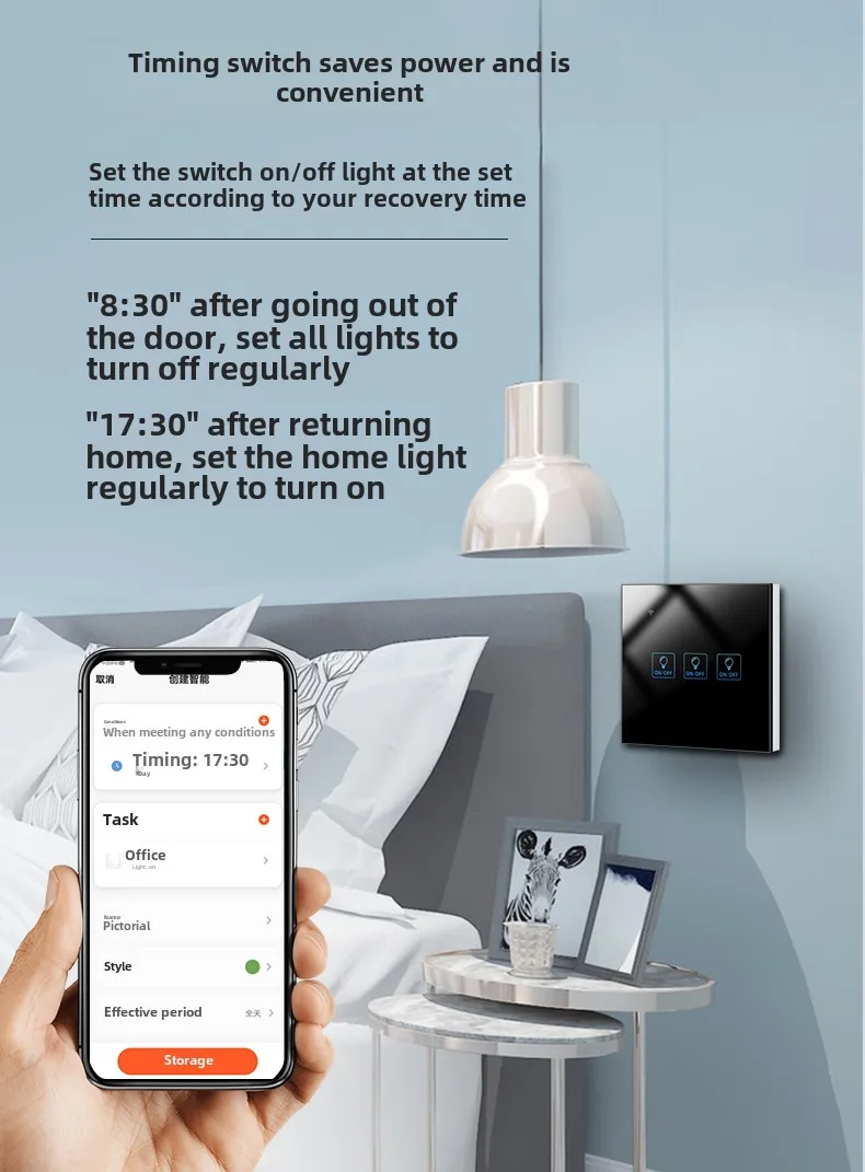 EU Smart WiFi Tuya Wall Switches 2025 New Tempered Glass Panel Electrical Light Switch With Neutral Wire Smart Home Products details