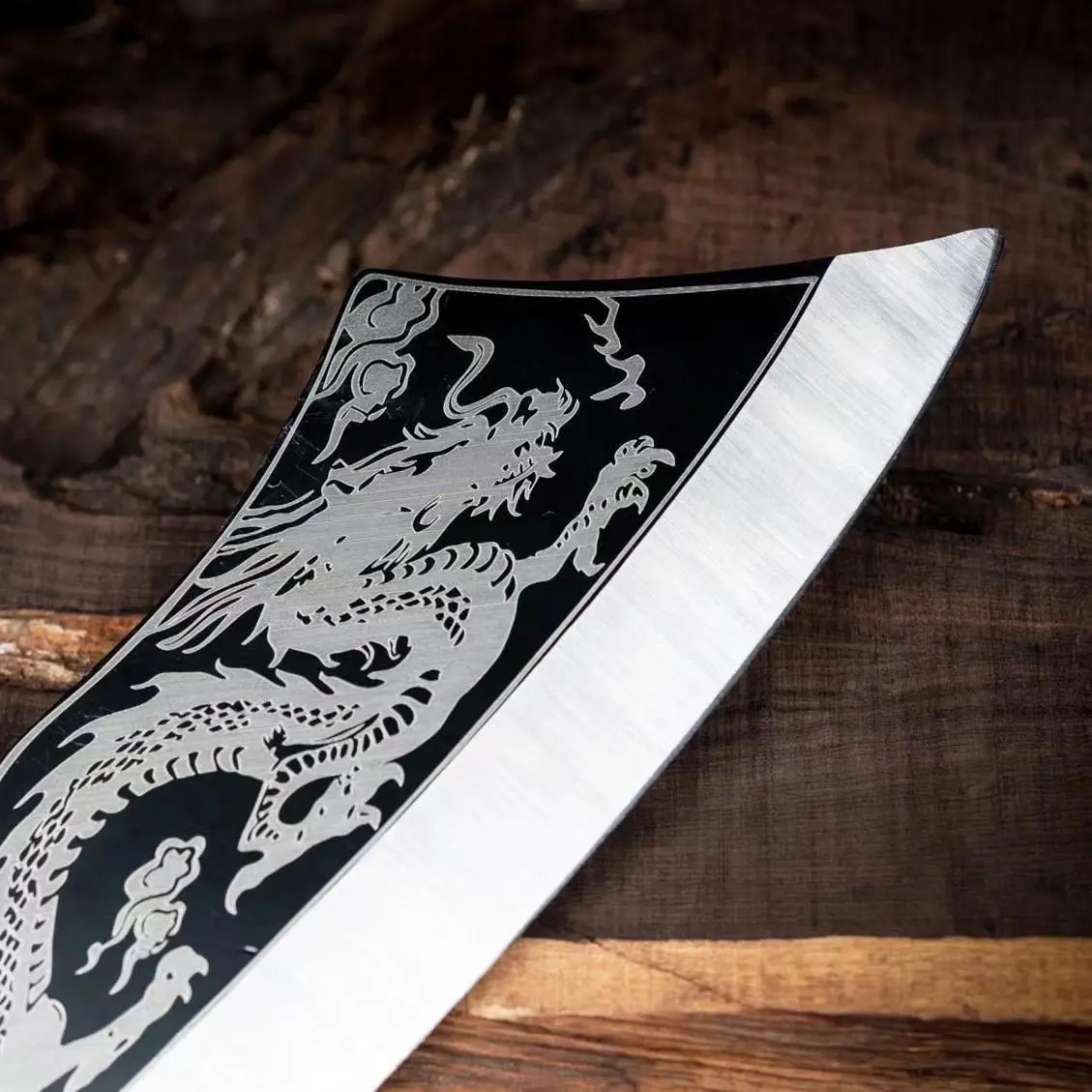 Dragon Butcher Knife Ultra Sharp Chef Knife Hand Forged Meat Cleaver