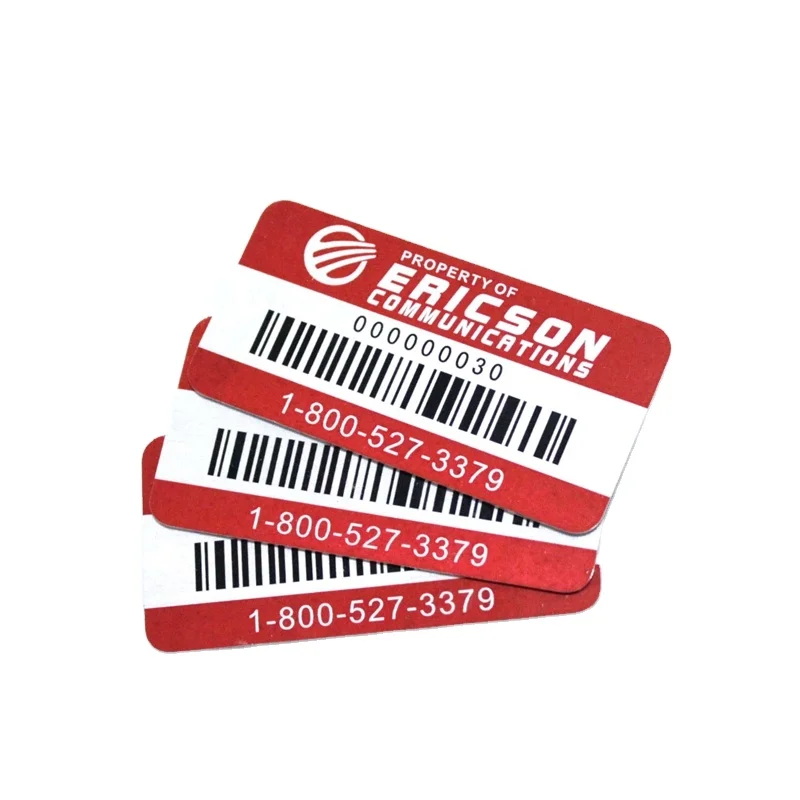 Custom Metal Property Asset Tag Bar Code Serial Numbers 3m Self