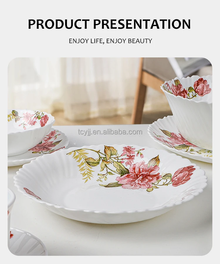 In Stock Cheap Dinner Set 38 Pieces Luxury Modern Dinner Set With