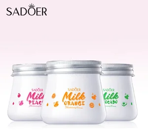 OEM SADOER Private Label Natural Fruit Deeply Hydrating Skin Care Products Milk Peach Nourishing Repairing Whitening Face Cream