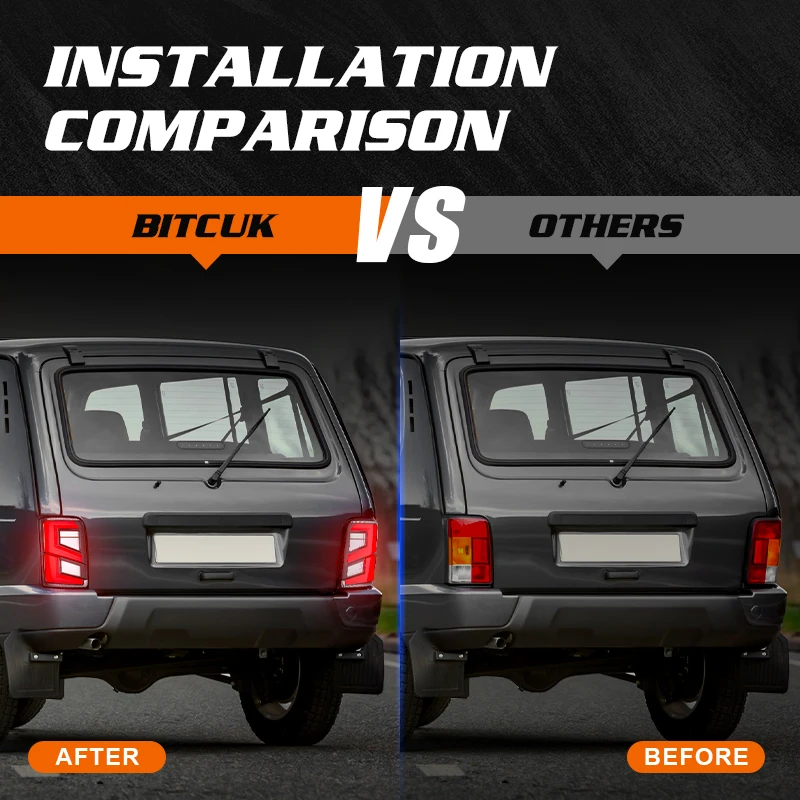 The Latest Style Led Tail Light for Lada Niva 4x4 LED Brake Tail Running Reversing Brake Lights Ralay Rear Signal Reverse Lamps