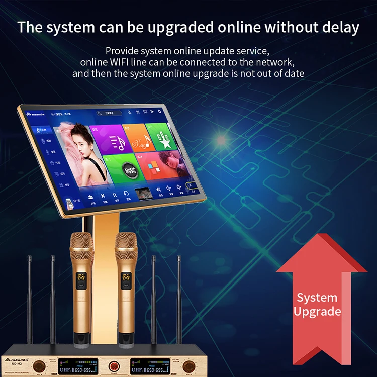 Inandon 21.5" Wifi Touch Screen 2tb Hdd Karaoke Player With Wireless