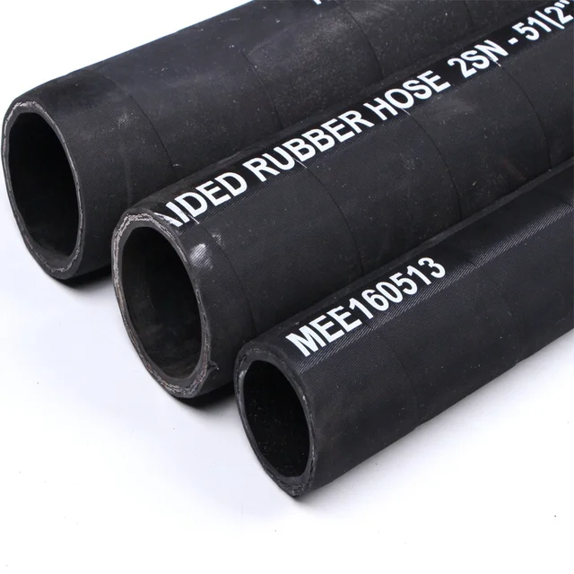 Steel Wire Braided Flexible High Pressure Rubber Hose  Hydraulic Hose SAE100R1A/AT 1ST/1SN