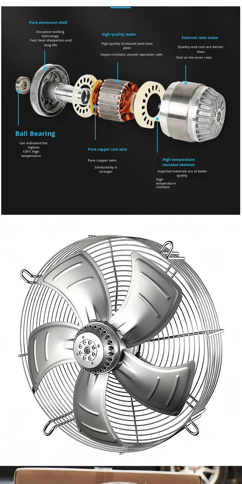 Axial Flow Fan, 304, Stainless, Steel, 220V/380V - detail 8