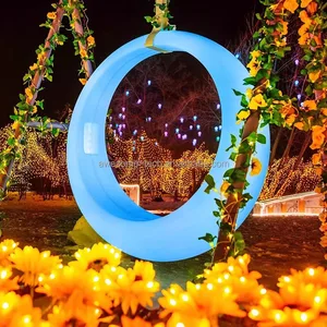 Furniture Patio Swings Seat Plastic Outdoor Hanging Swing Seat Indoor Color-Changing