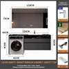 Lavabo in ceramica 120Rock Slab + mobiletto a specchio intelligente