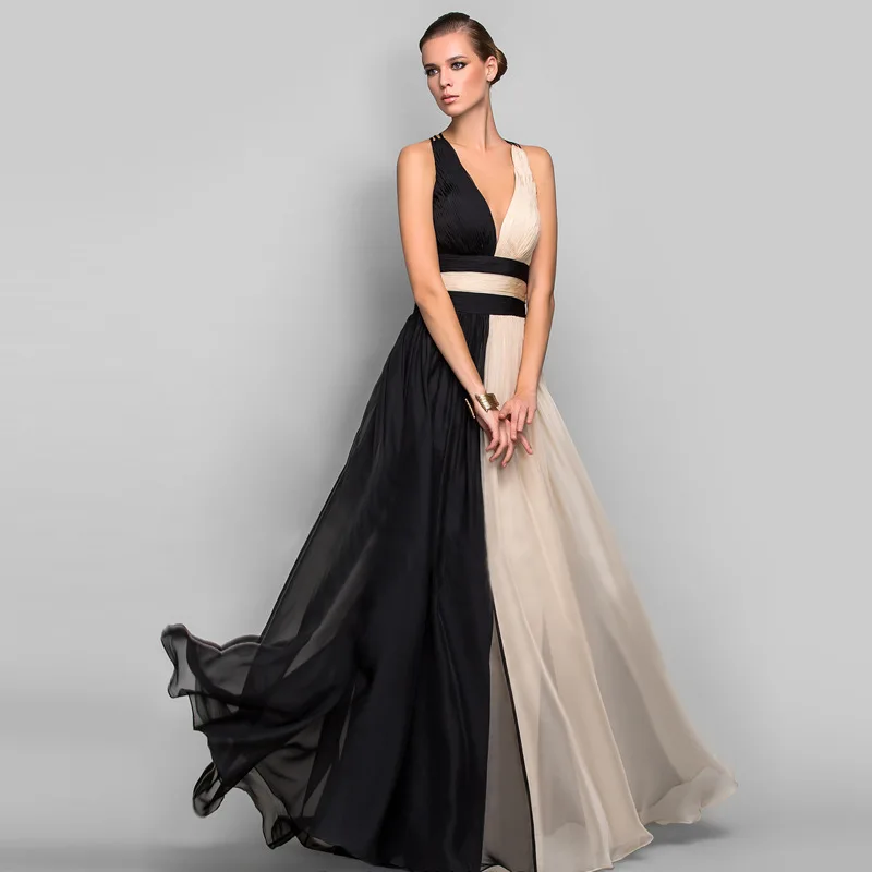 Fashion V-neck Mature Elegant Formal 