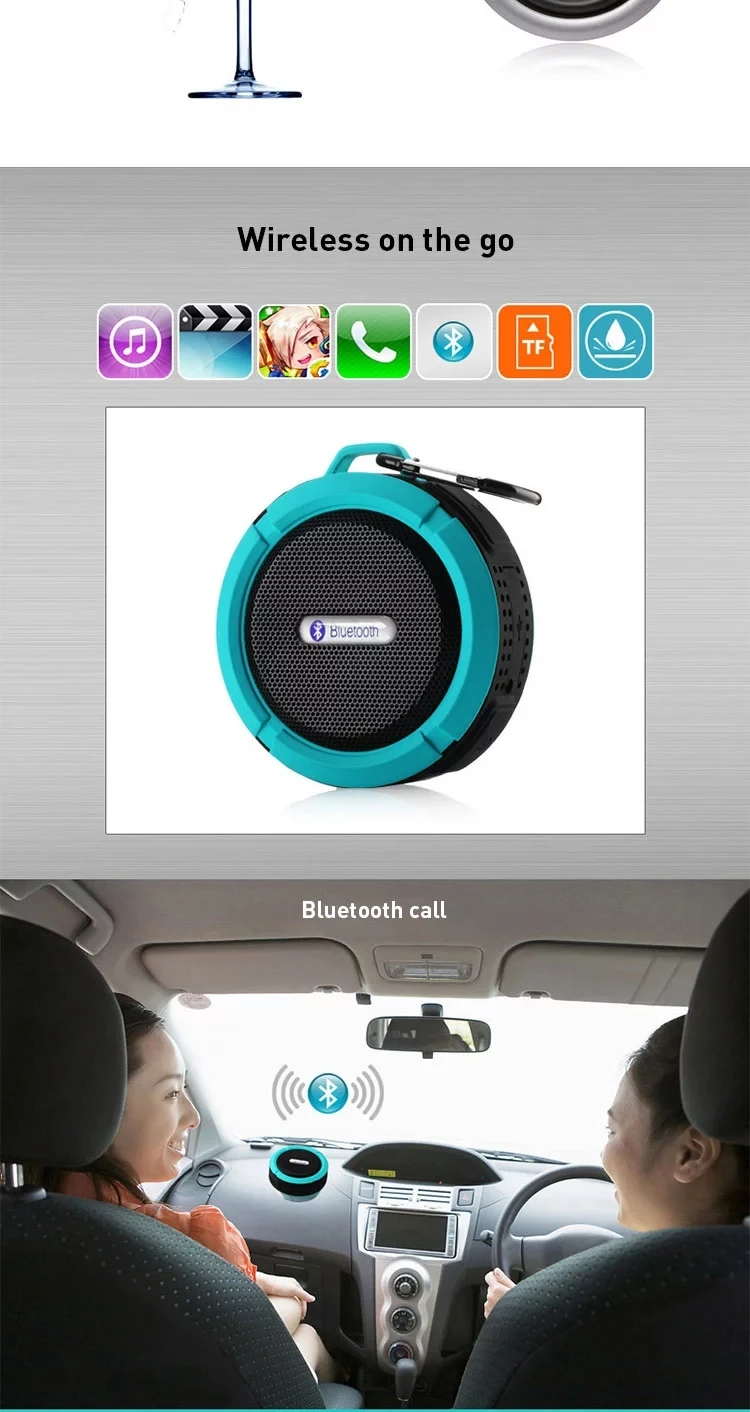 Waterproof for Bluetooth Speaker Round Outdoor Mini Portable Blue tooth Speaker - ANKUX.COM
