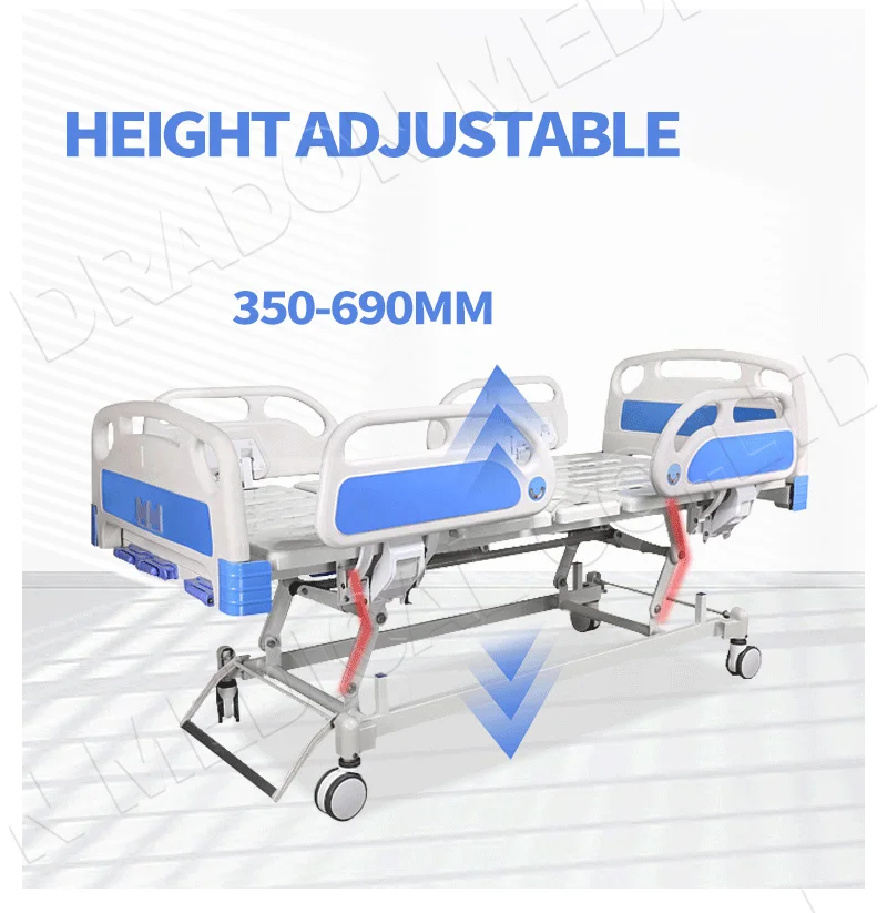 Hospital Furniture Clinic Bed Medical Patient Bed 3 Function Electric