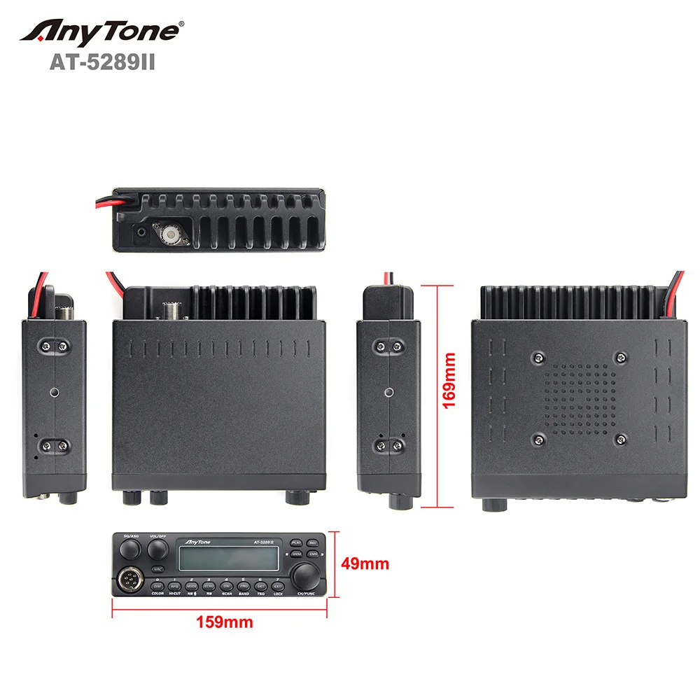 Rádio CB ANYTONE AT-5289 II AM FM 27Mhz com Função RB, Alta