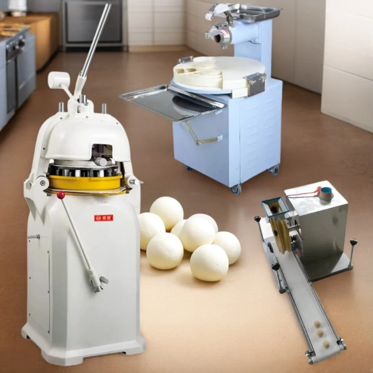 Fully Automatic Full Divisora Y Boleadora De Masas Pan Portioner Pizza Bun Ball Making Cutter Dough Divider and Rounder Machine
