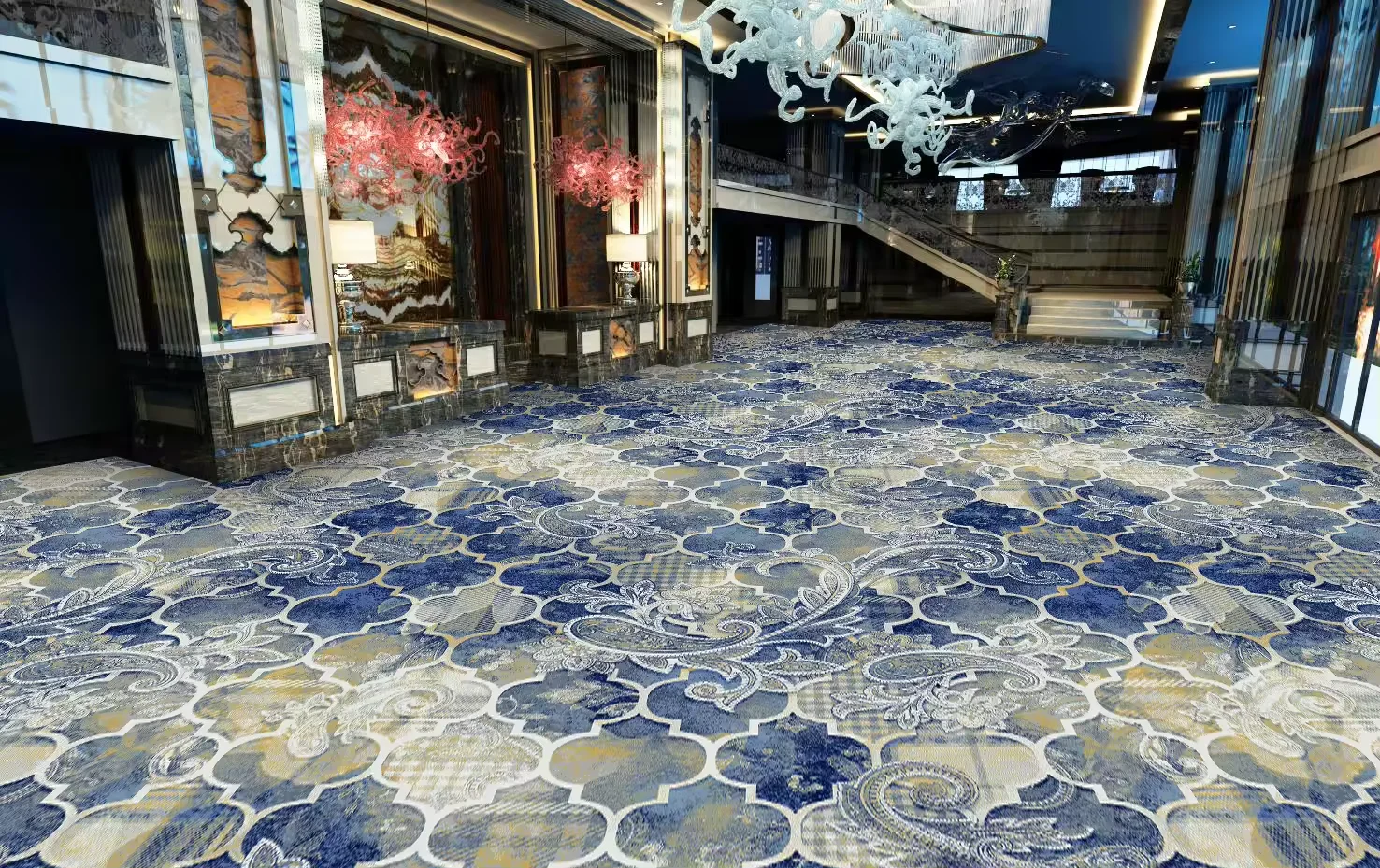 Carpet Factory Factory Custom Commercial 5 Star Hotel Wall to Wall Carpet Hotel Printed Carpet