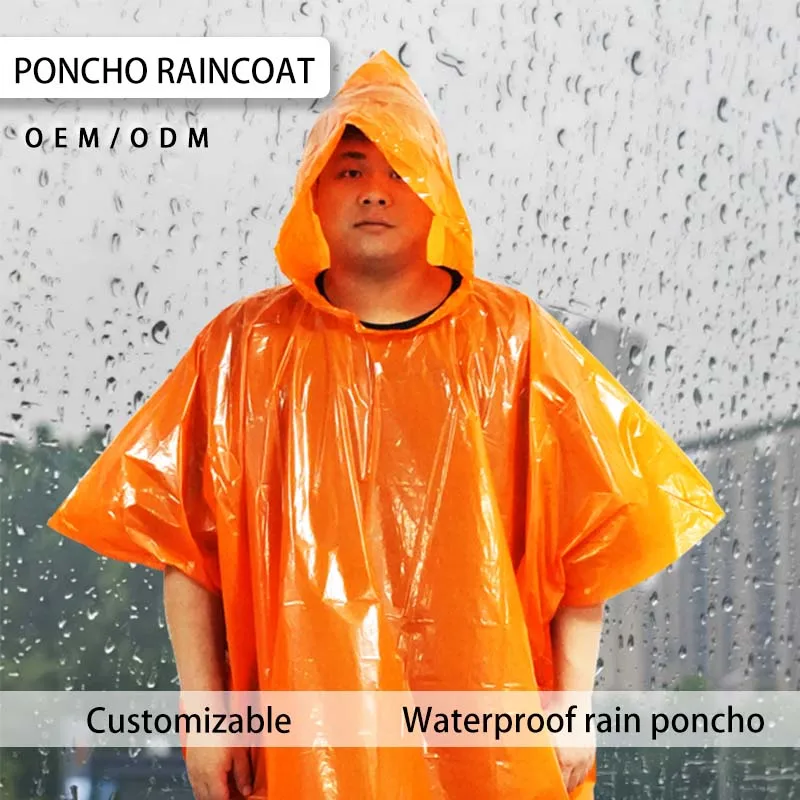 Eco-friendly Disposable Rain Ponchos Custom Colors