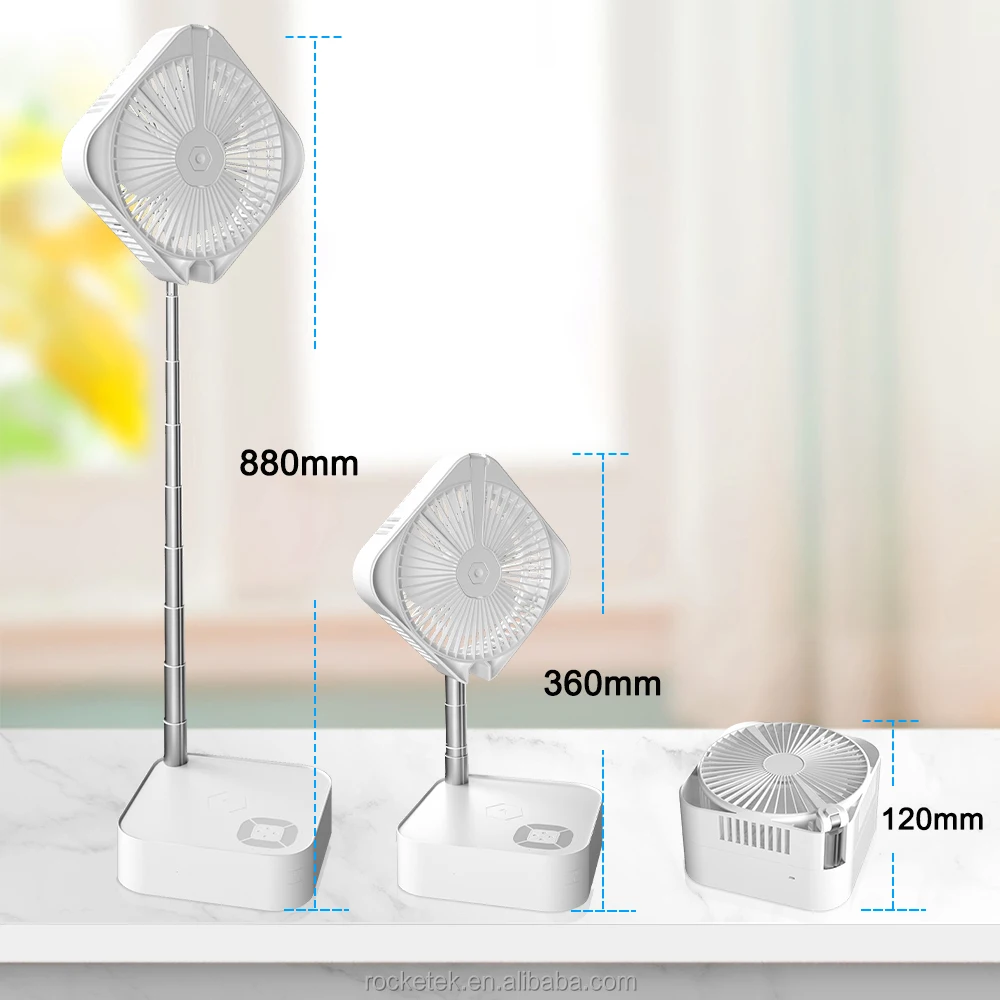 rechargeable small desktop storage folding fan